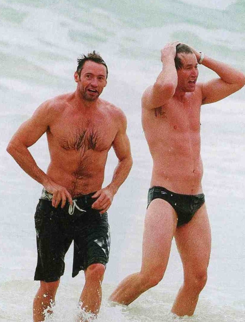 Hugh Jackman shows off his tight bum - Naked Male celebrities