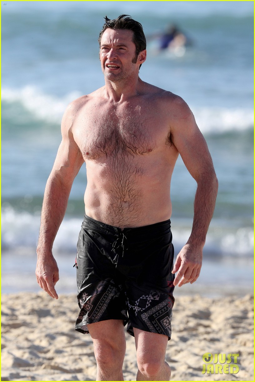 Hugh Jackman bares his slim body for us - Naked Male 