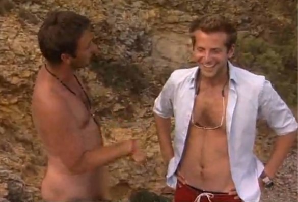 Globe Trekker Nude Beach - Bradley Cooper totally nude on a beach â€“ Naked Male celebrities