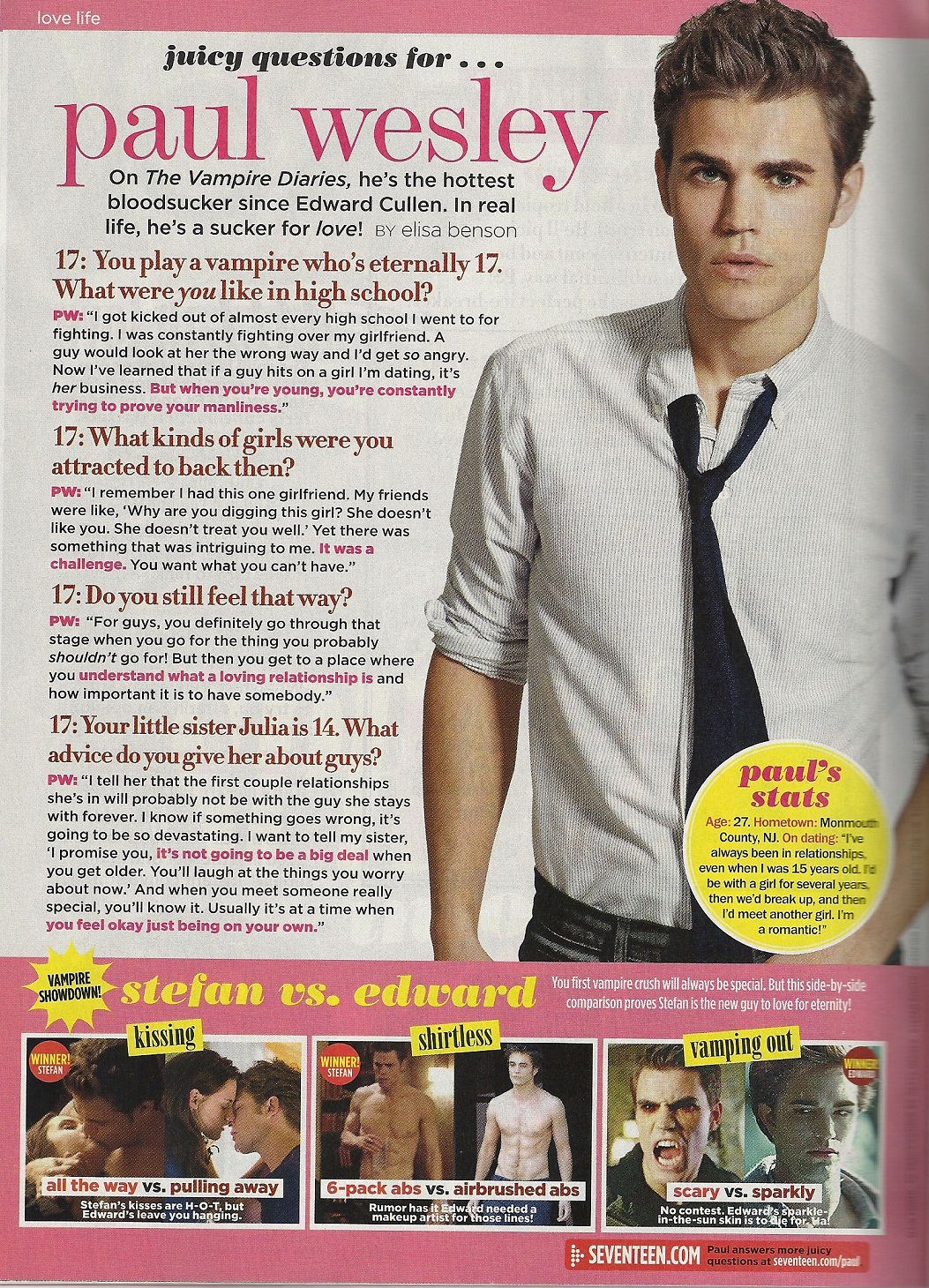 Paul Wesley Magazine Scans Naked Male Celebrities