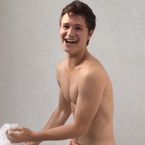 Ansel Elgort Totally Nude In A Shower Naked Male Celebrities