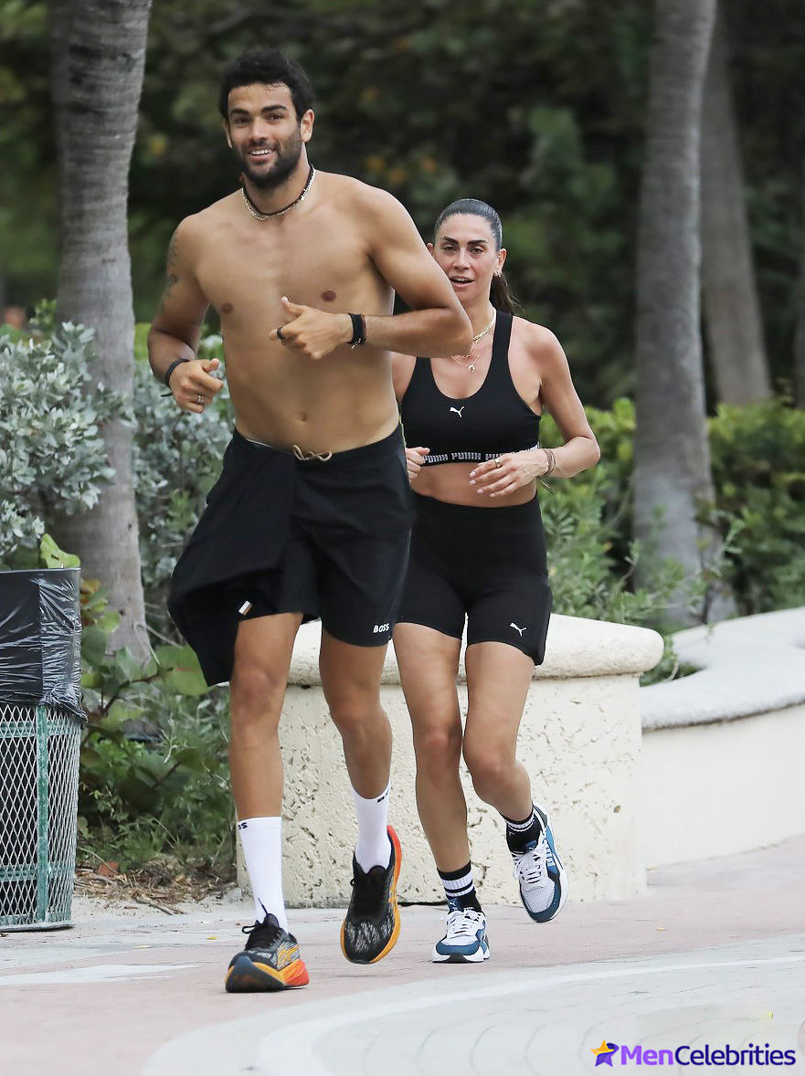 Matteo Berrettini Shows Off His Beefy Torso While Jogging Naked Male Celebrities