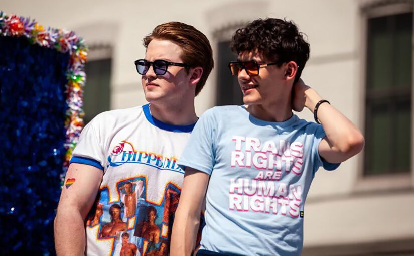 Kit Connor and Joe Locke spotted at Pride Parade