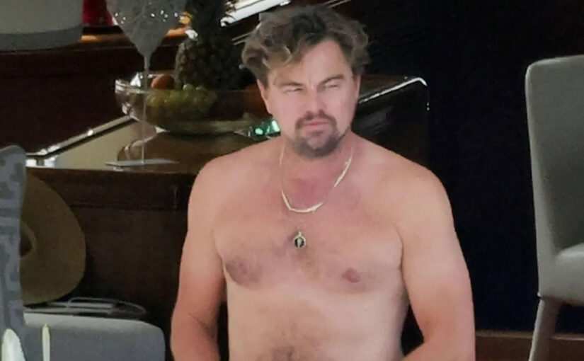 Leonardo DiCaprio enjoys a family vacation on a yacht