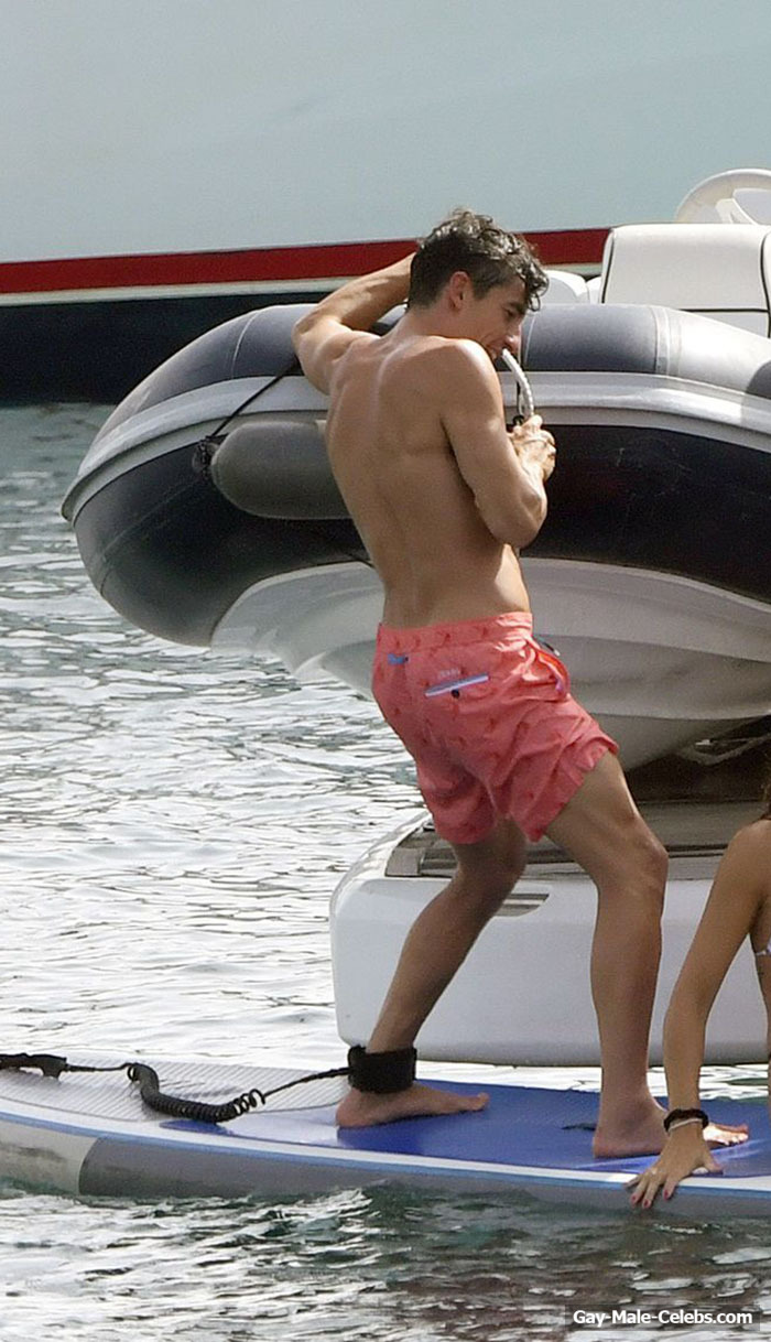 Marc Marquez Relaxing Shirtless On Yacht Naked Male Celebrities