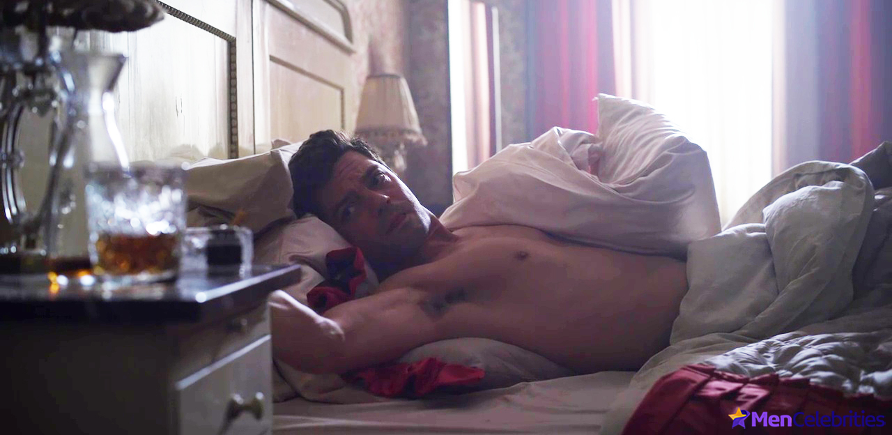 Dominic Cooper shirtless