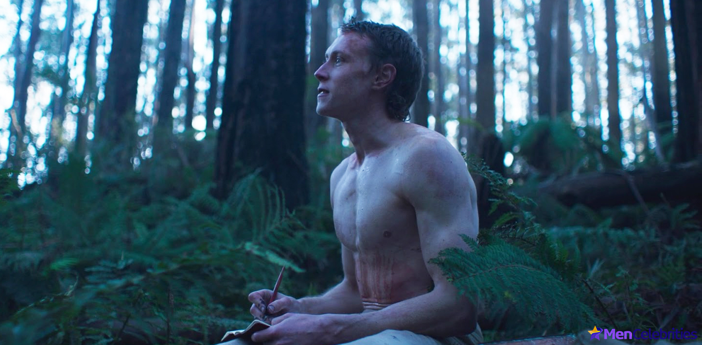 George MacKay shirtless