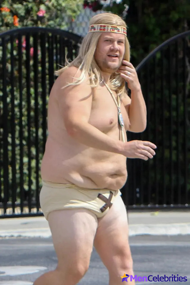 James Corden shirtless