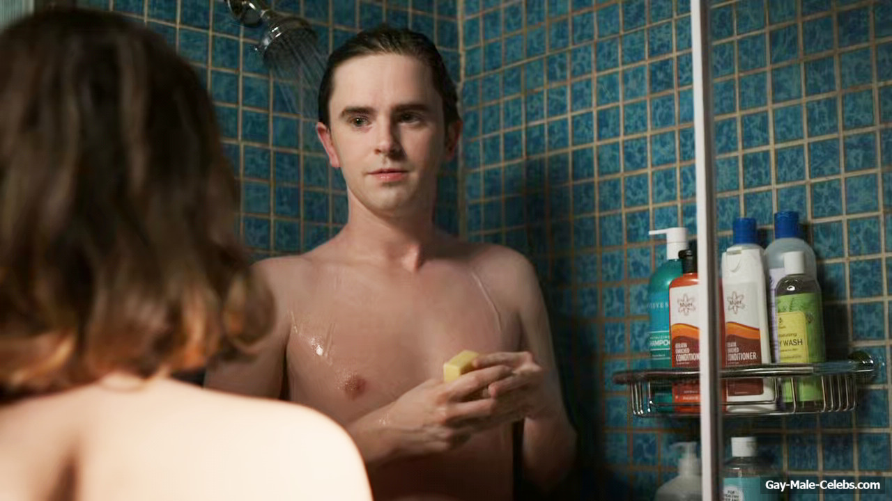 Freddie Highmore caught naked