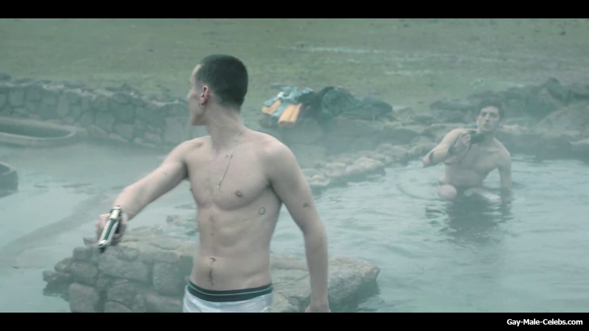 Aron Piper shirtless