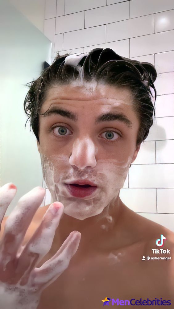 Asher Angel nude in shower