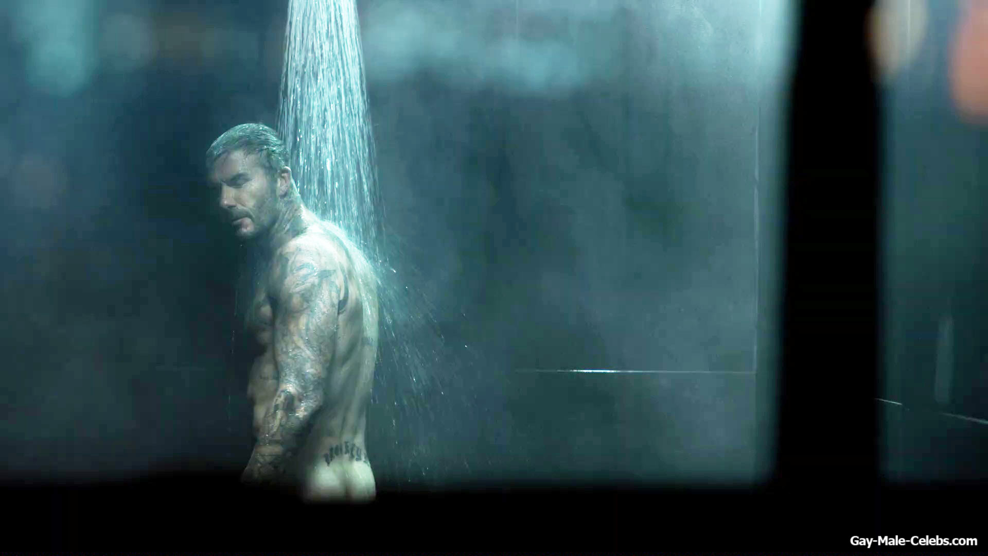 David Beckham nude shower