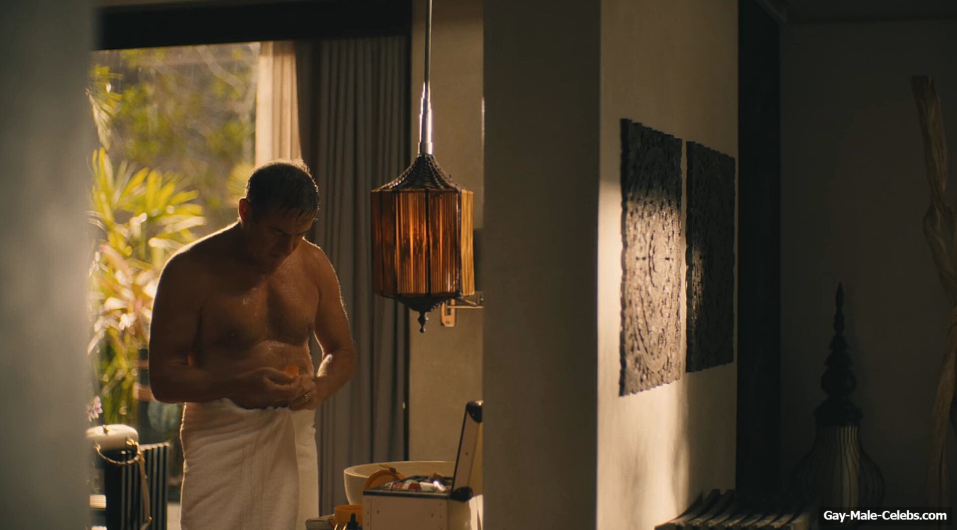 Jason Isaacs shirtless