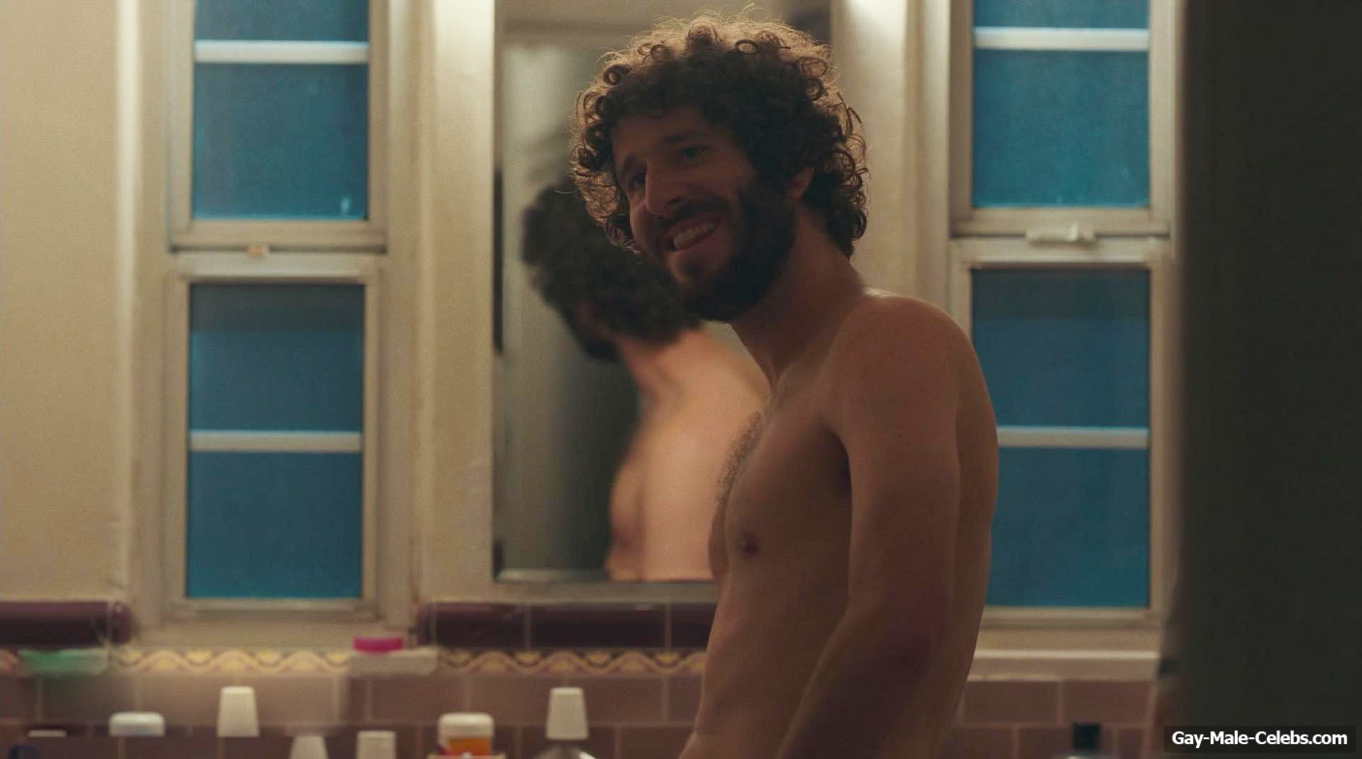 Lil Dicky shirtless