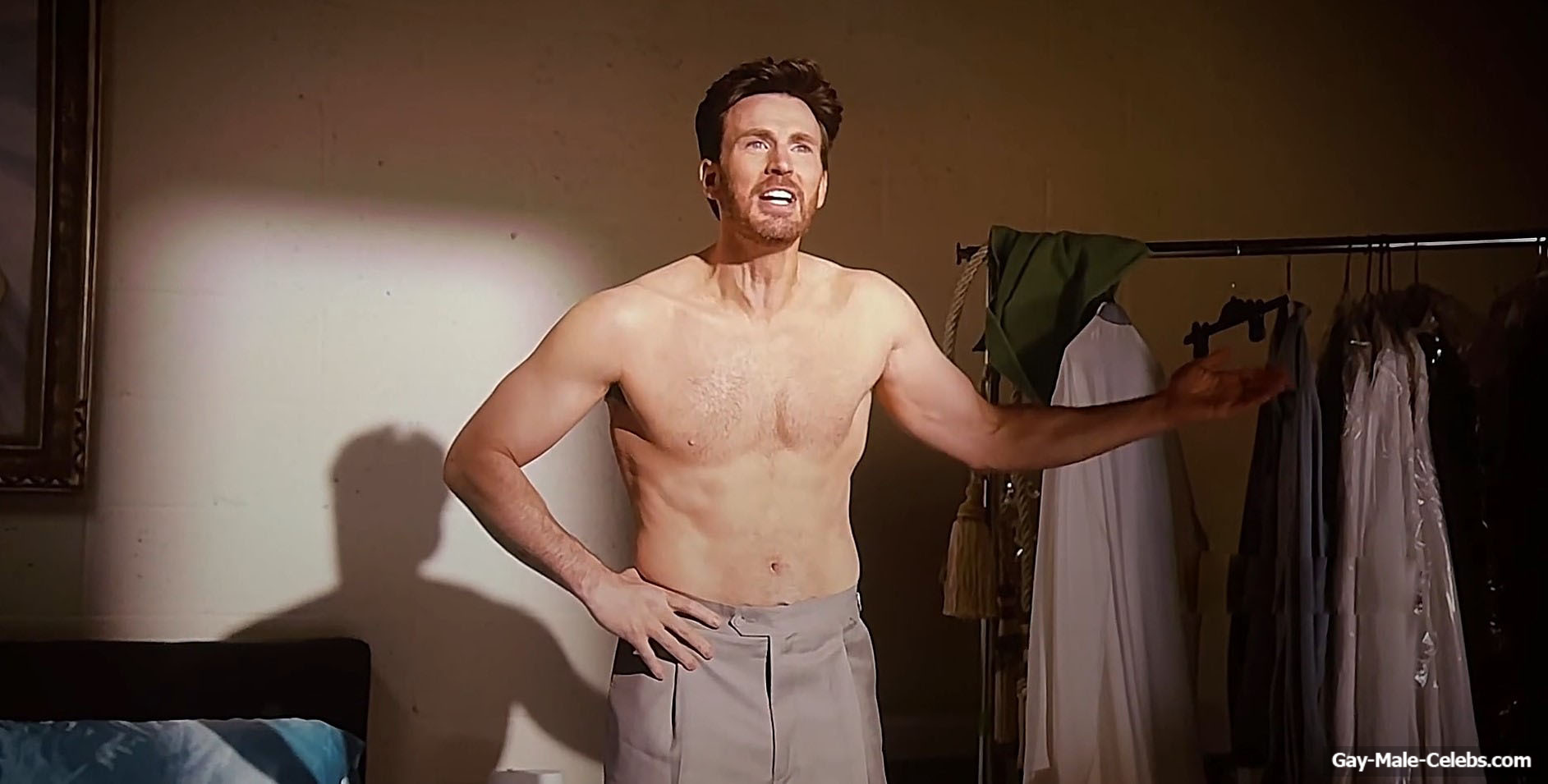 Chris Evans shirtless