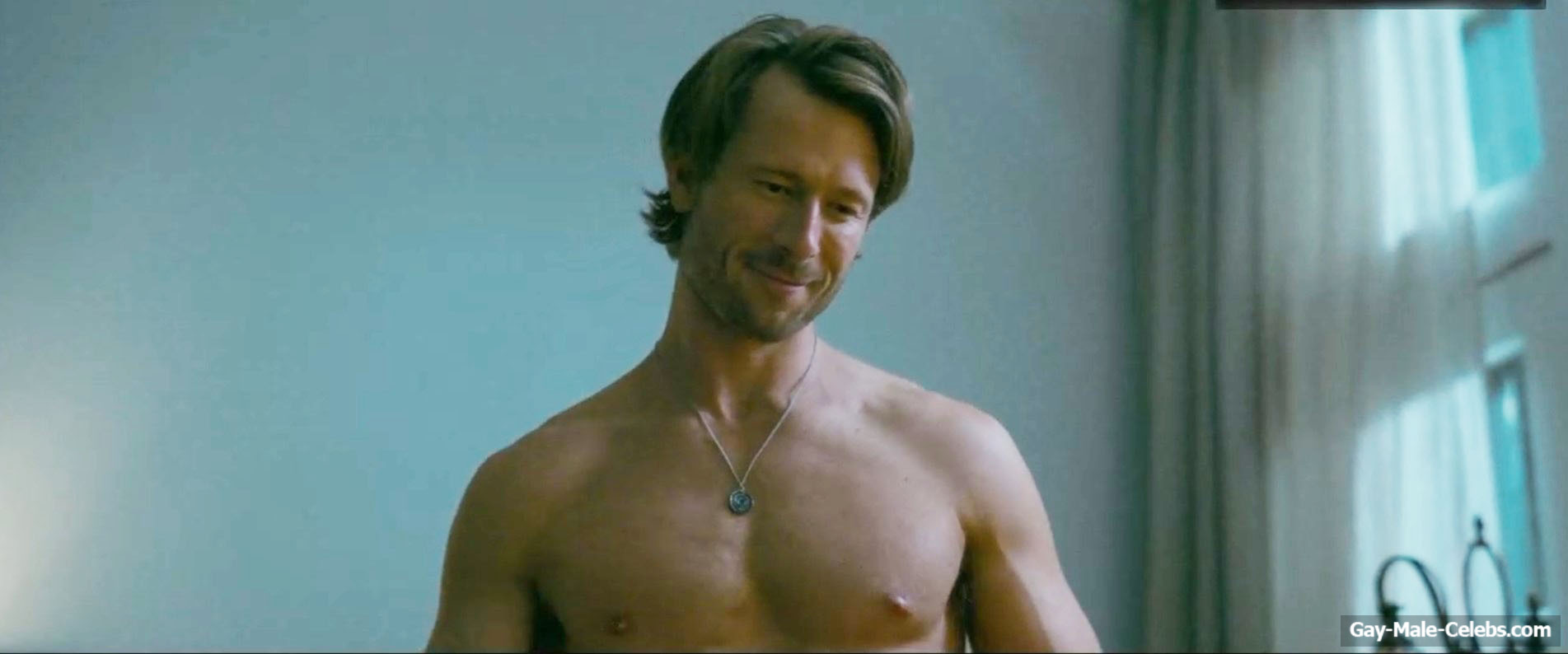 Glen Powell shirtless