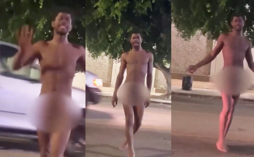 Lil Nas X Caught Totally Naked in LA Street Drama Site