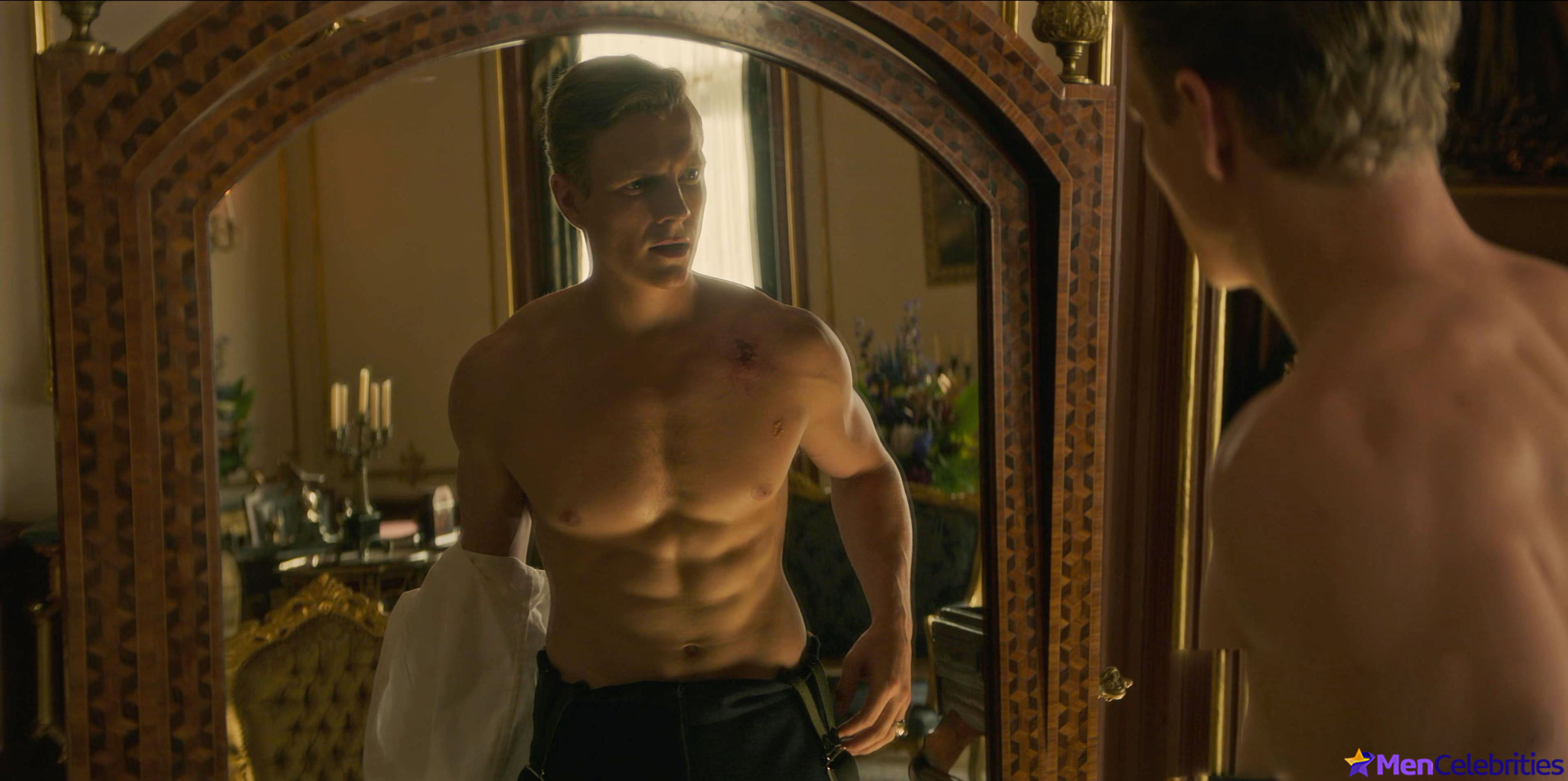 Patrick Gibson shirtless