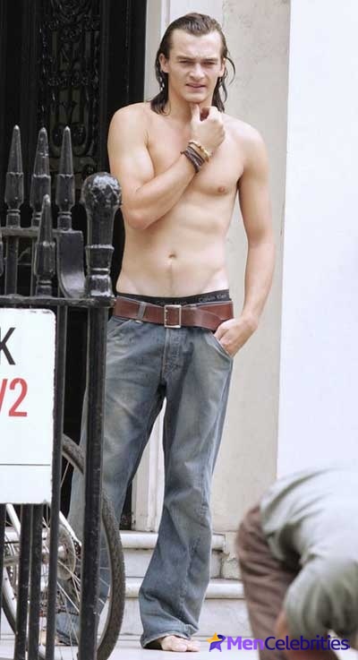 Rupert Friend shirtless