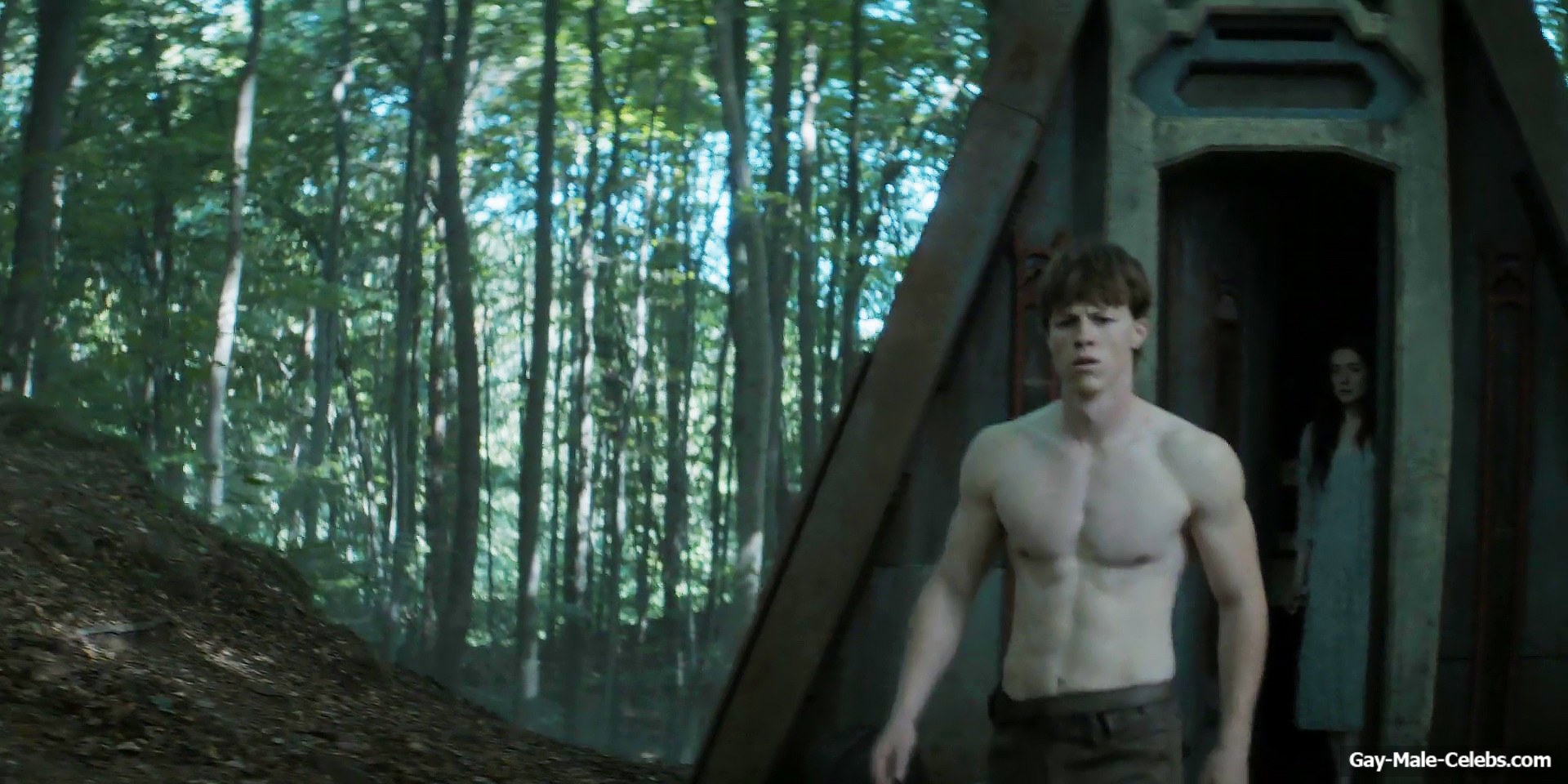 Milo Callaghan shirtless