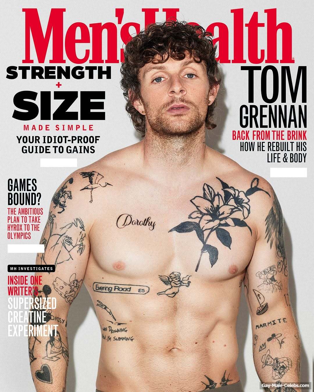 Tom Grennan shirtless