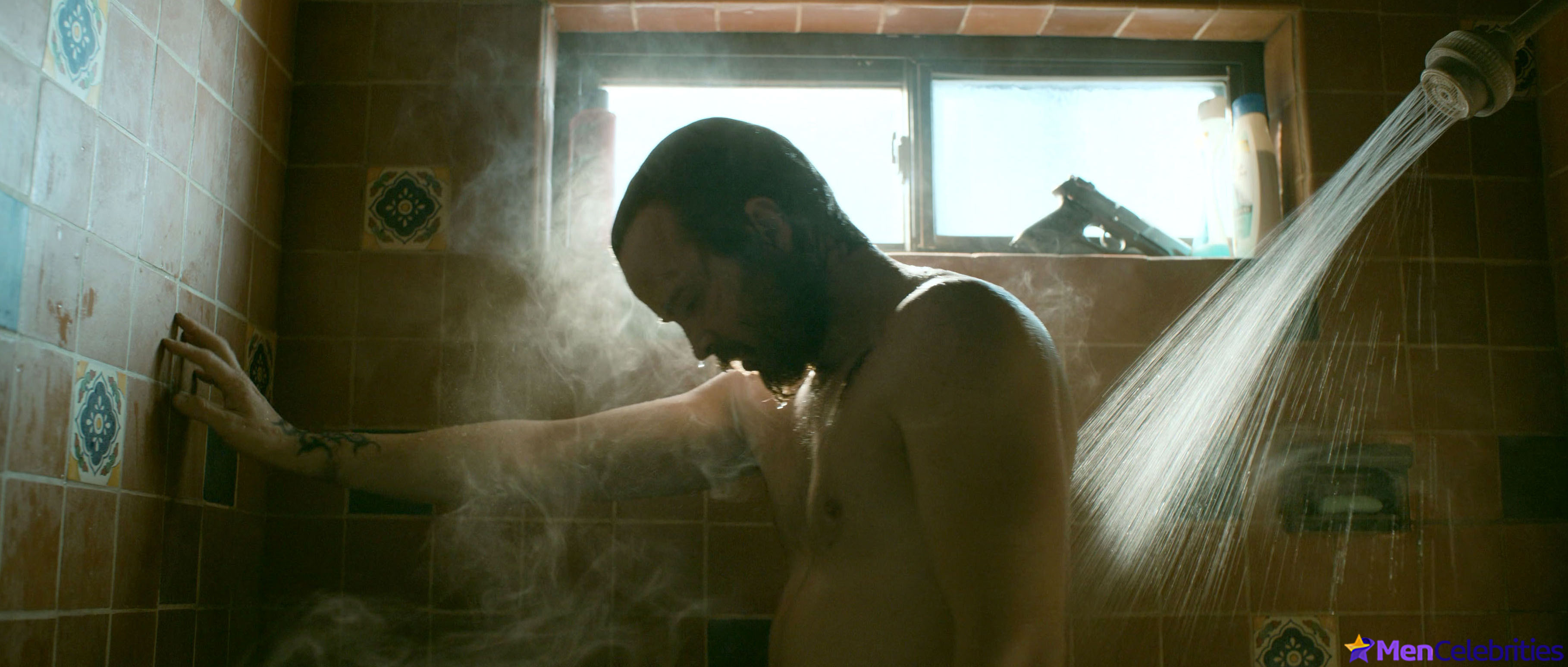 Aaron Paul in shower