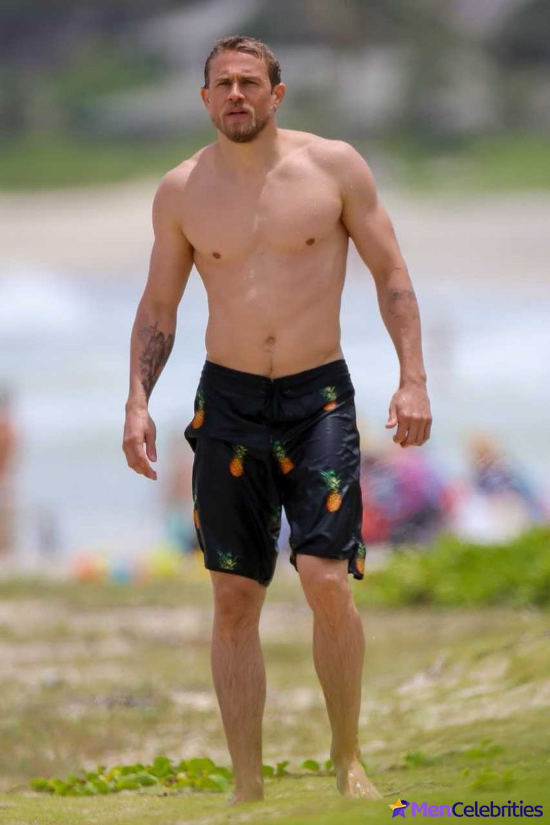 Charlie Hunnam bulge on beach