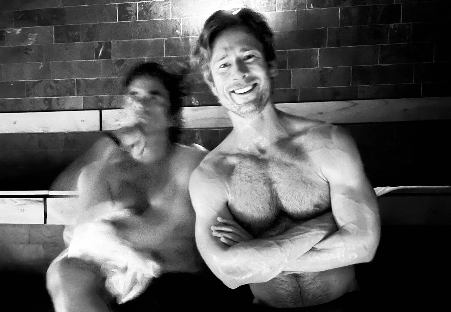 Glen Powell & John Stamos Shirtless Photos on Instagram