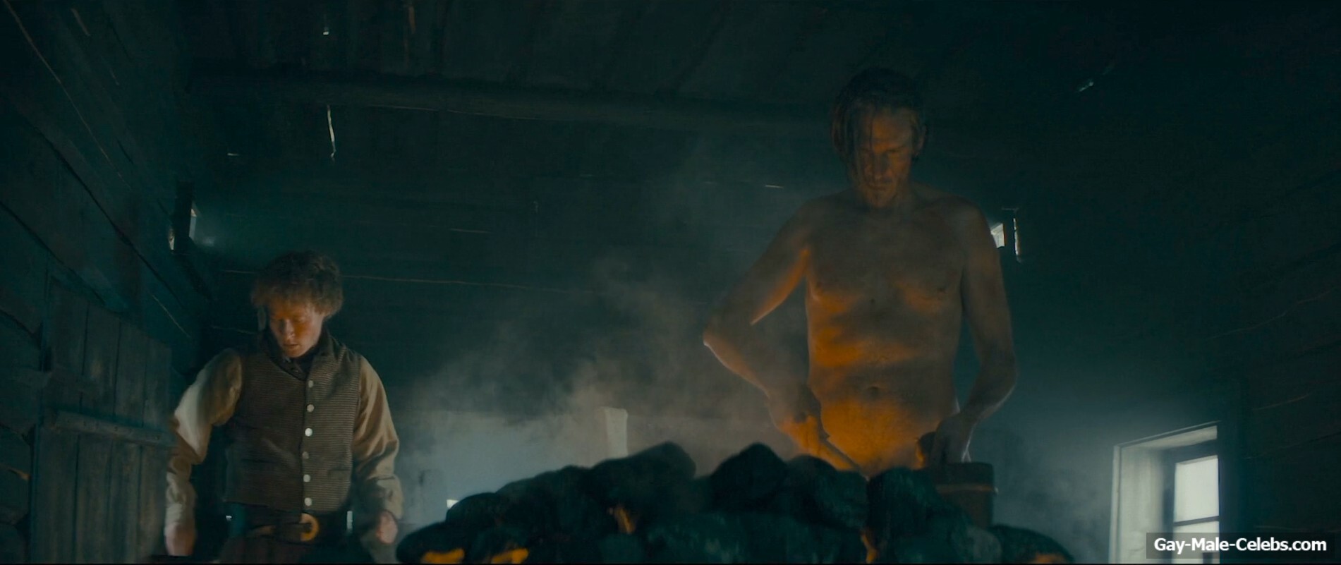 Gustaf Skarsgrd naked in To Cook a Bear