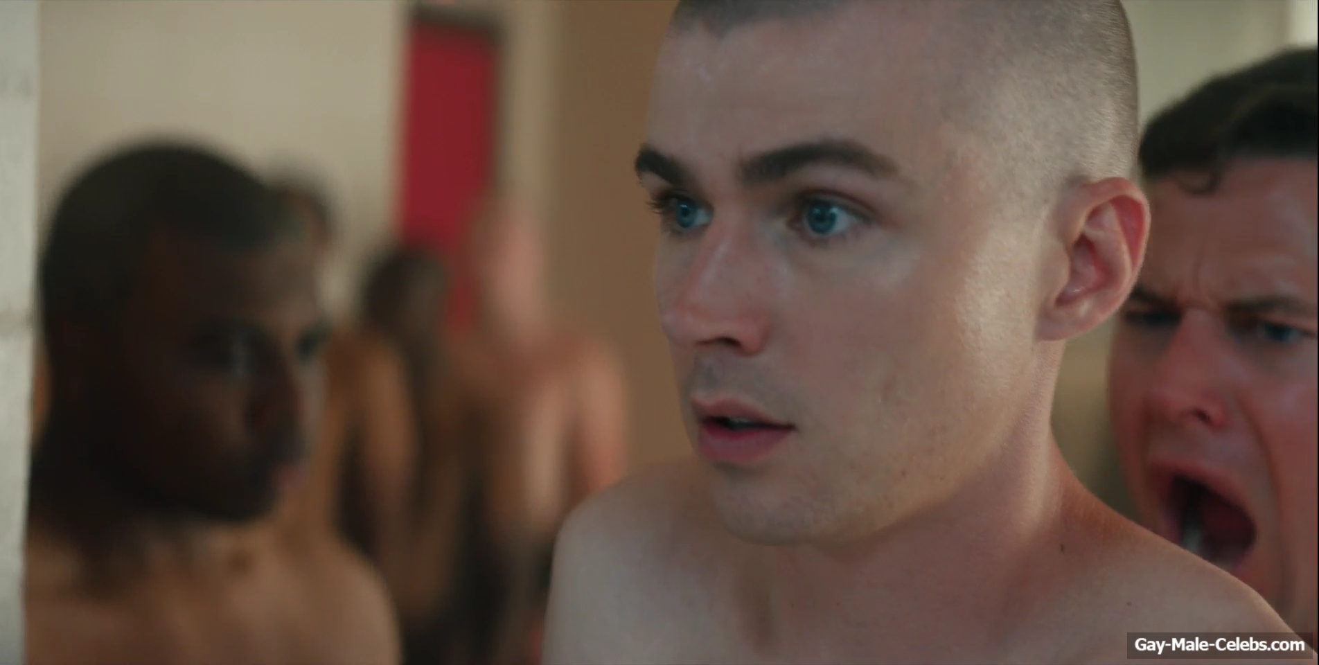 Miles Heizer nude shower in Boots