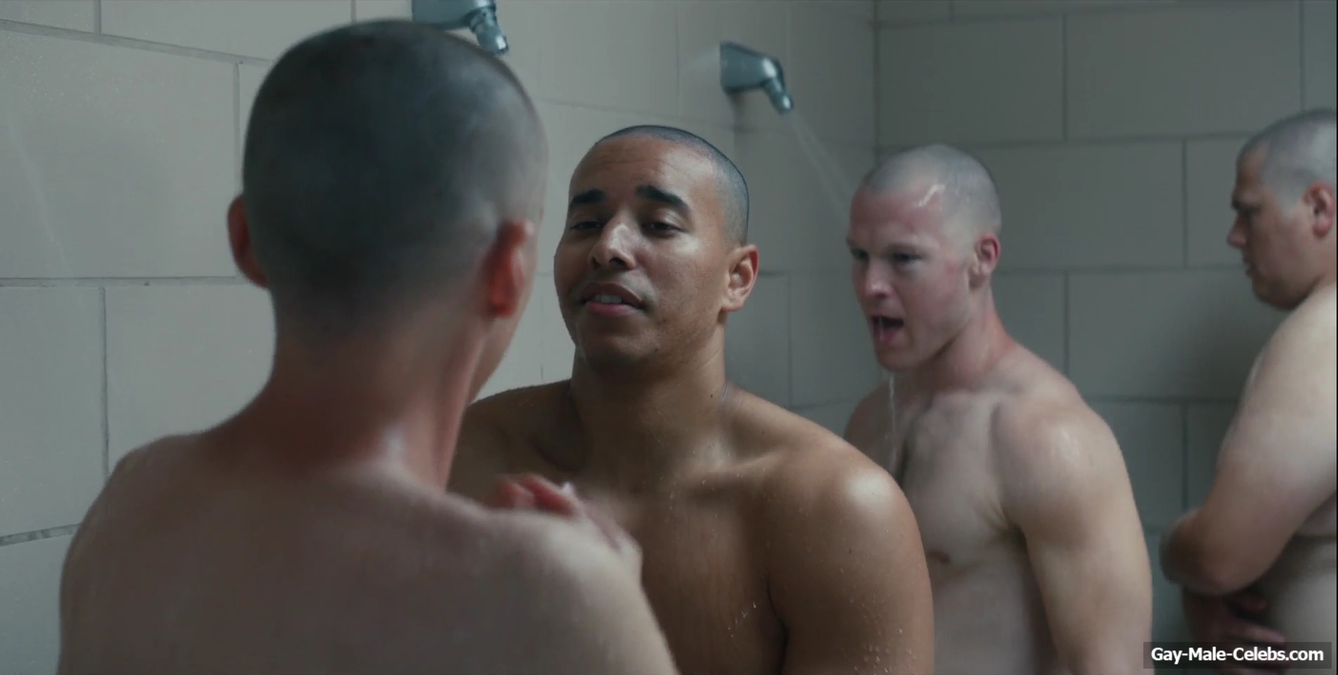 Miles Heizer nude shower in Boots