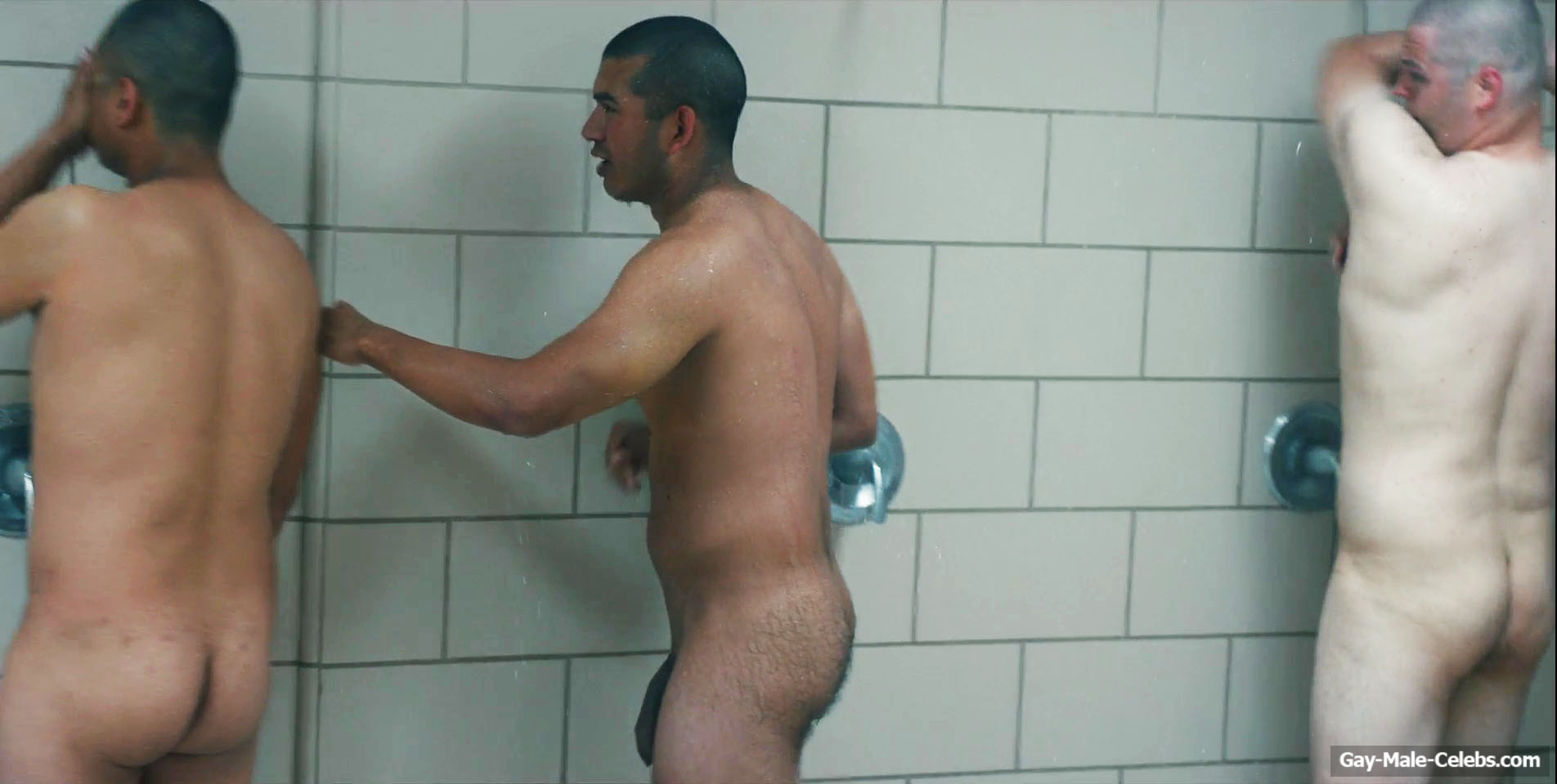 Miles Heizer nude shower in Boots