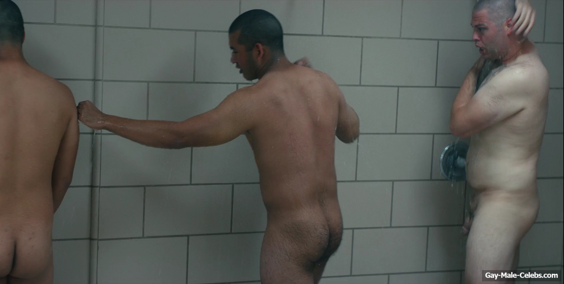 Miles Heizer nude shower in Boots