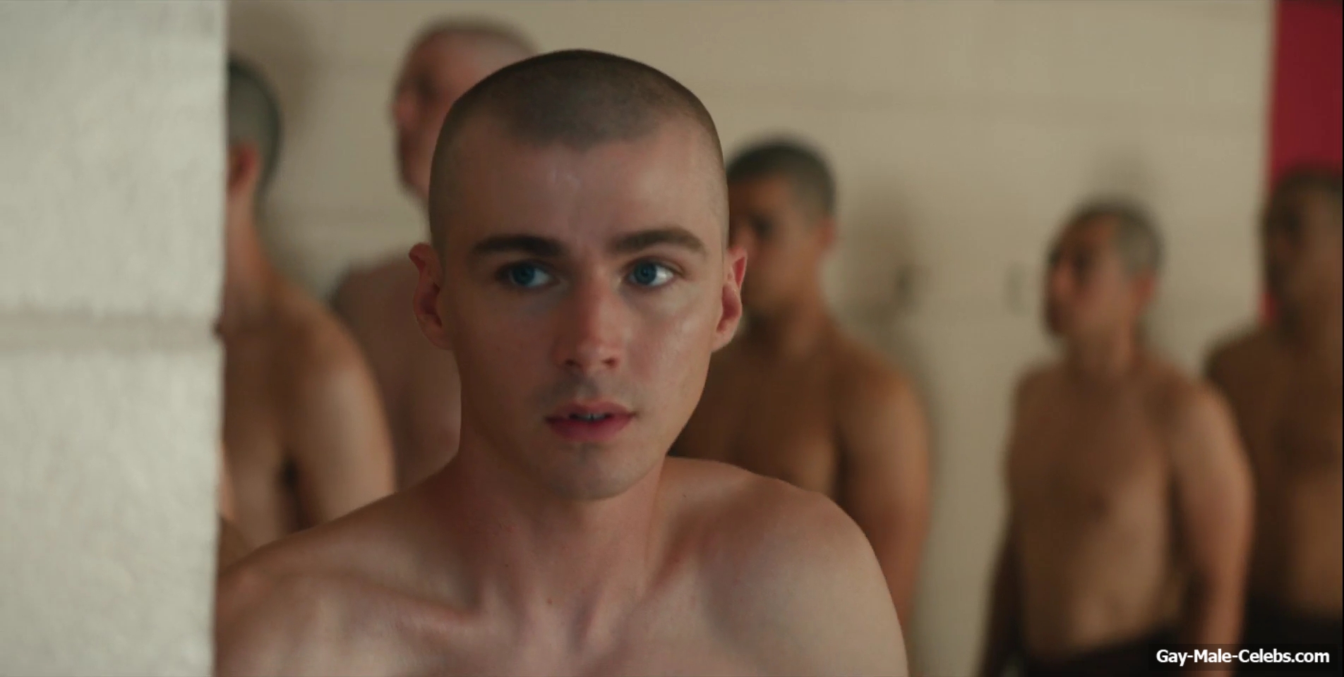 Miles Heizer nude shower in Boots