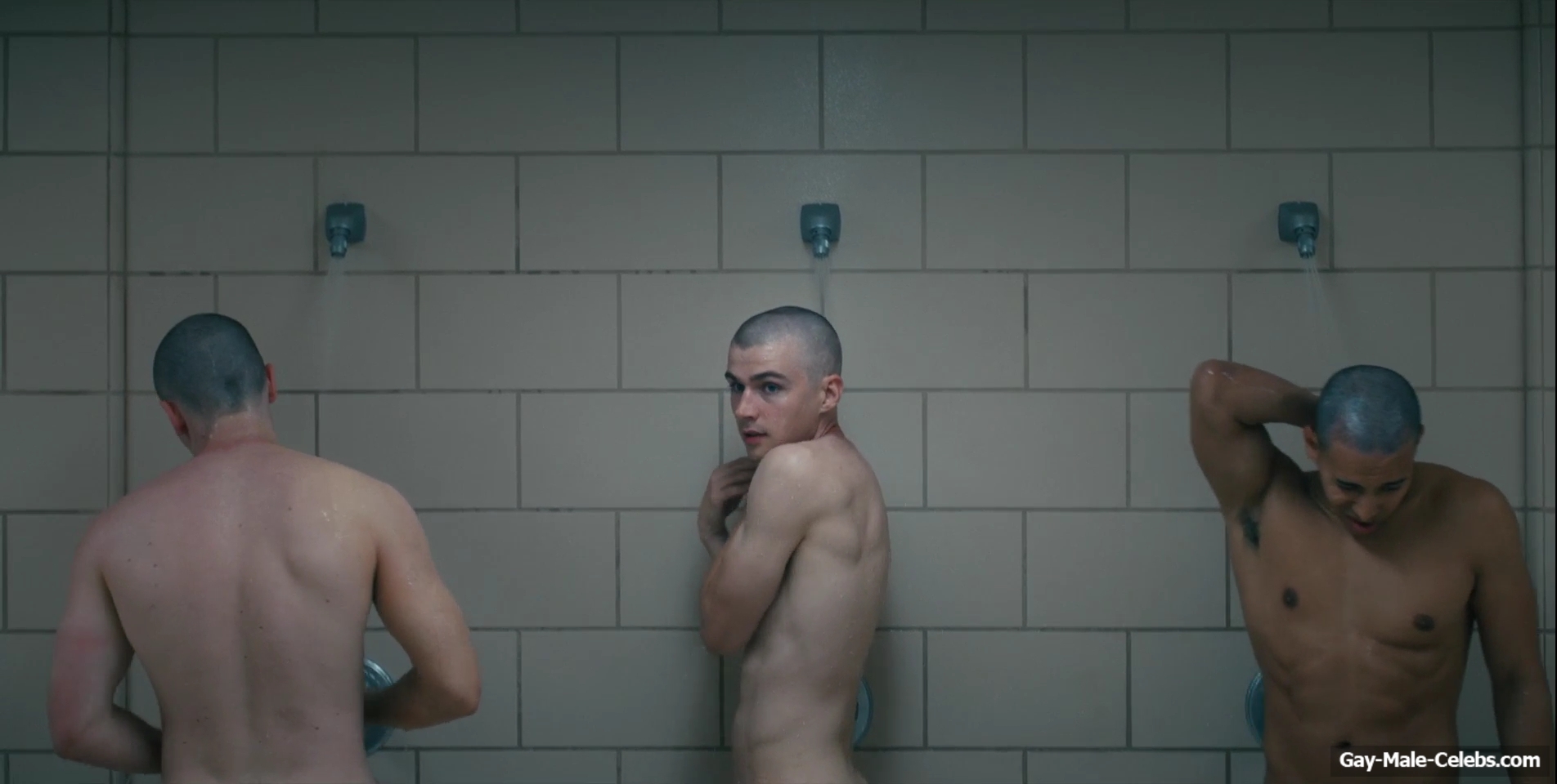 Miles Heizer nude shower in Boots