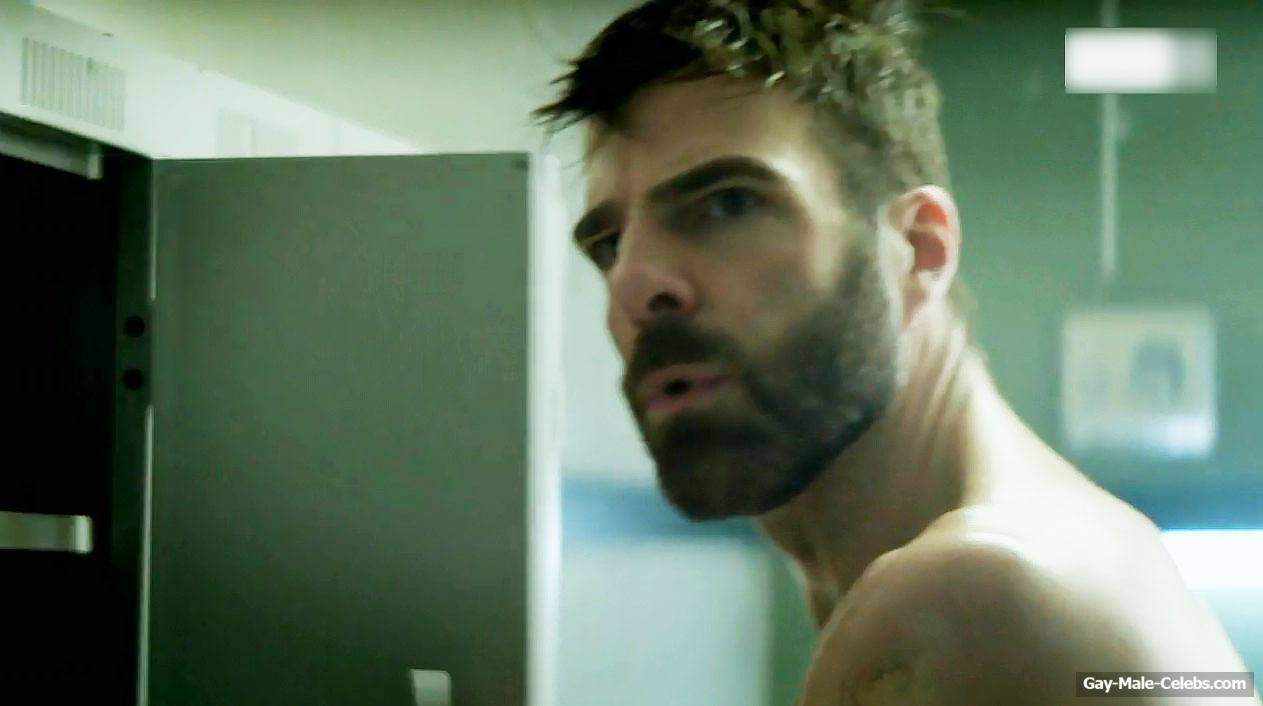 Zachary Quinto Shirtless in Brilliant Minds