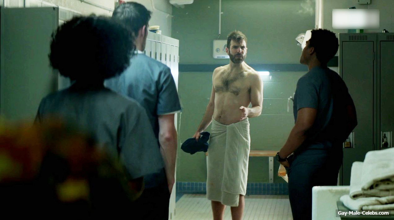 Zachary Quinto Shirtless in Brilliant Minds
