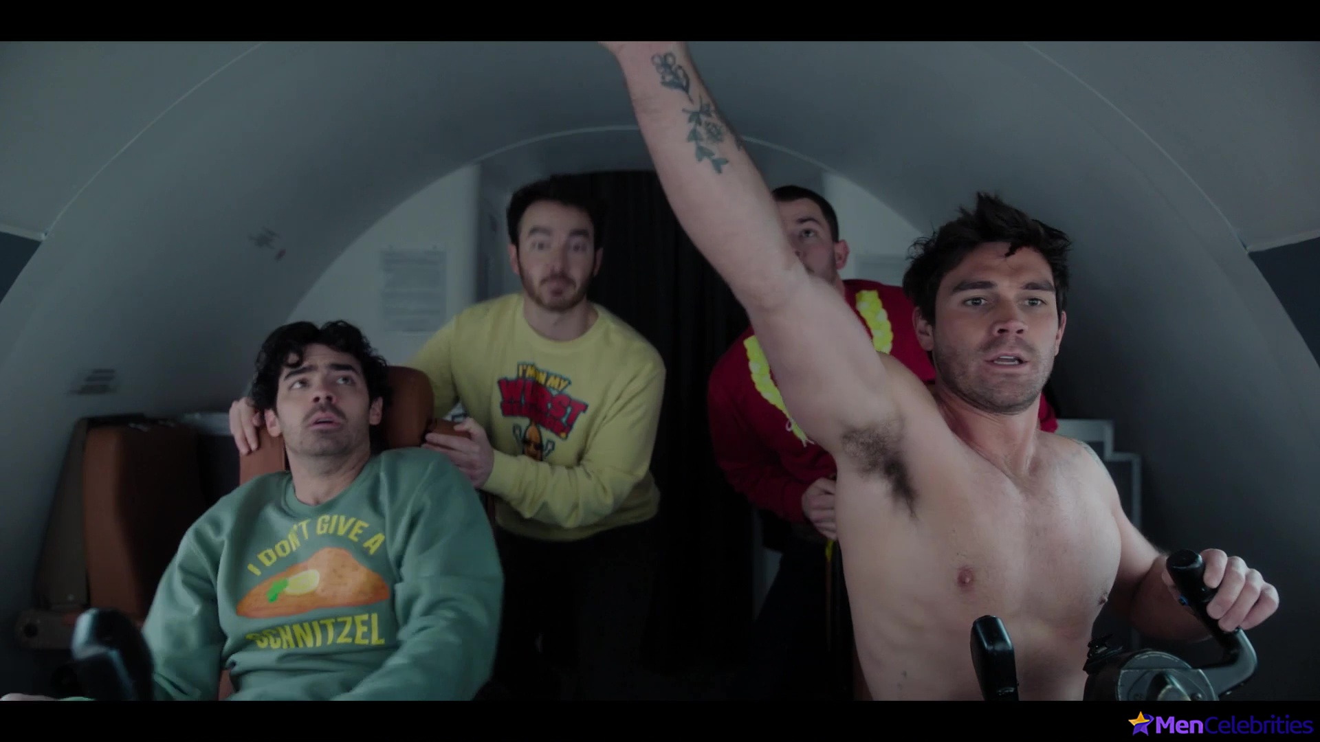 KJ Apa and Joe Jonas shirtless