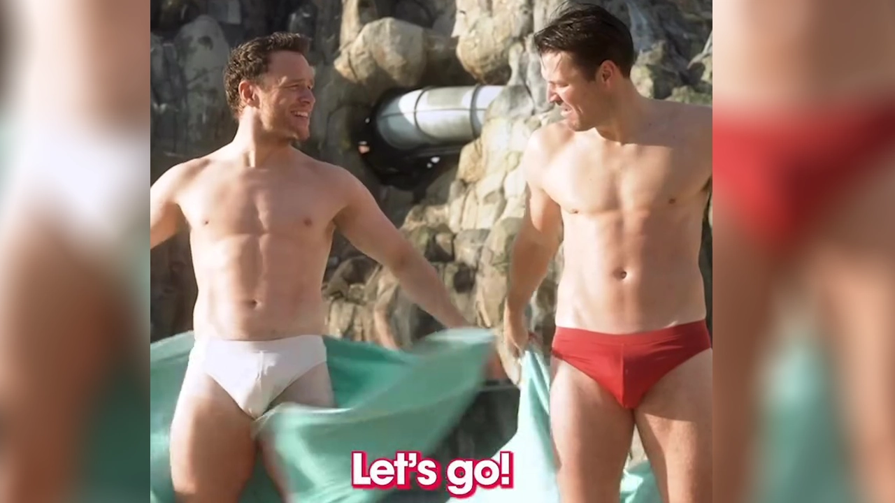 Olly Murs and Mark Wright Shirtless & Huge Bulge at Universal Volcano Bay!