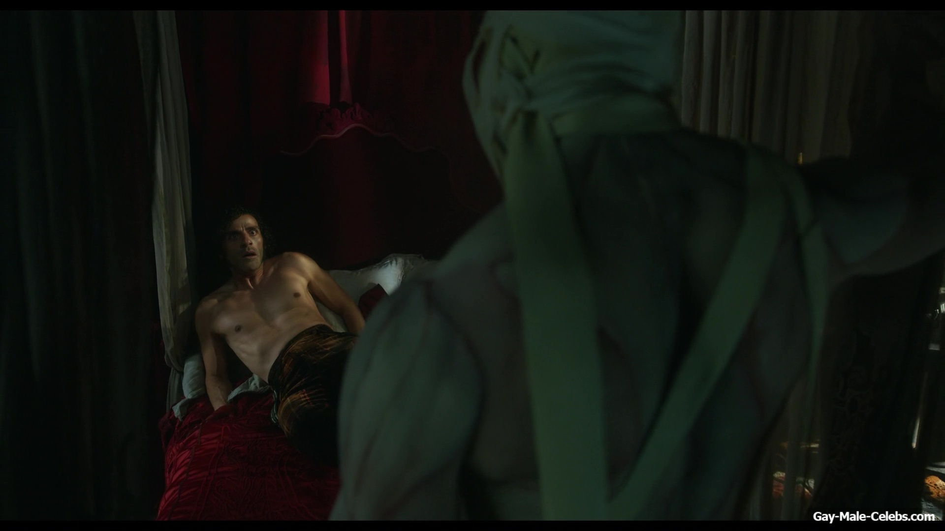 Oscar Isaac nude in Frankenstein