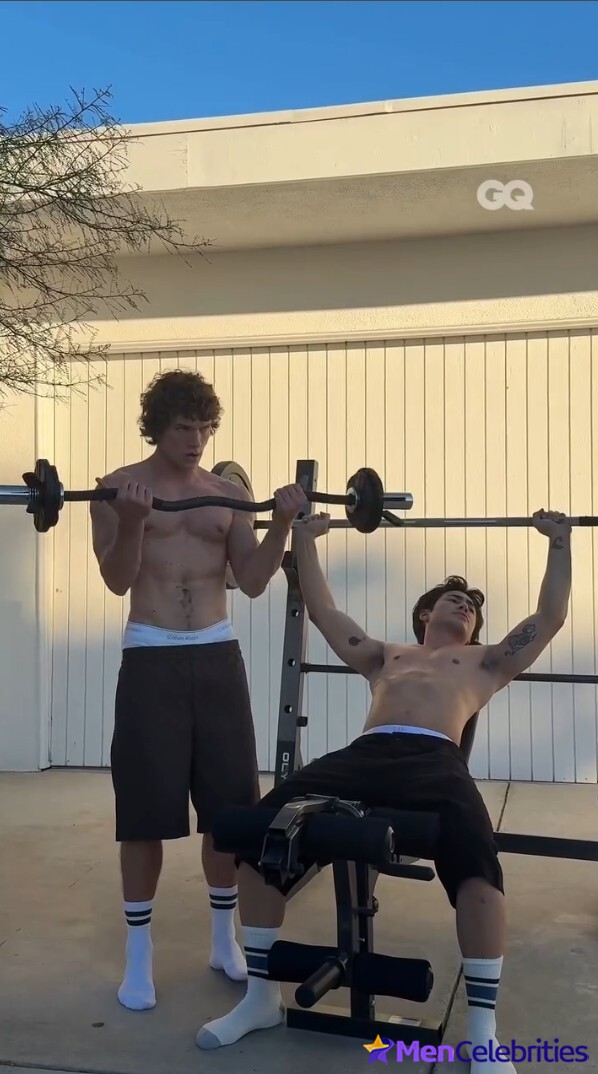 Connor Storrie and Hudson Williams shirtless in GQ