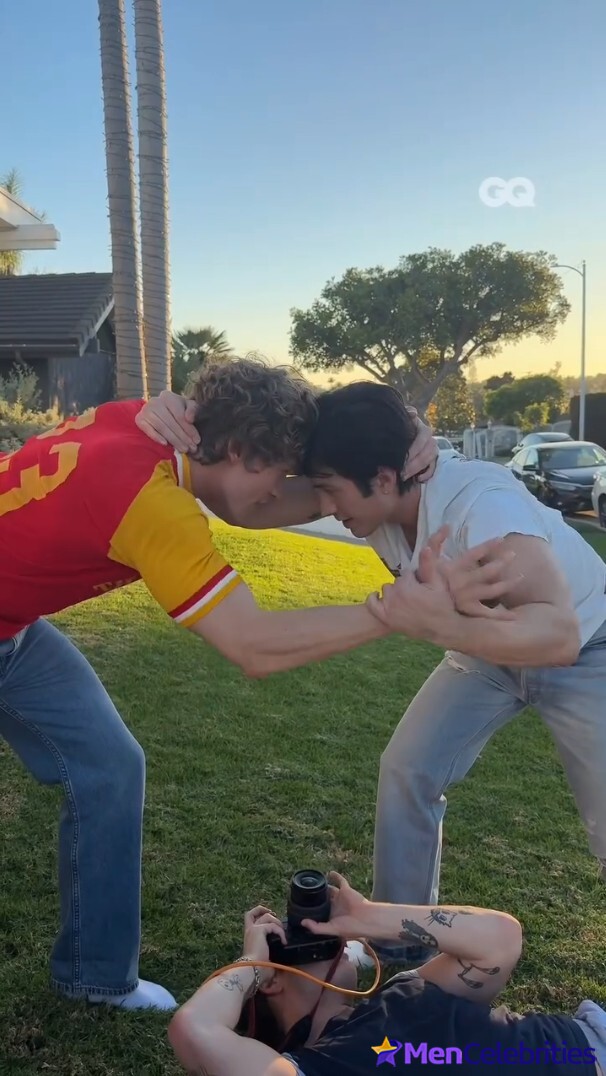 Connor Storrie and Hudson Williams shirtless in GQ