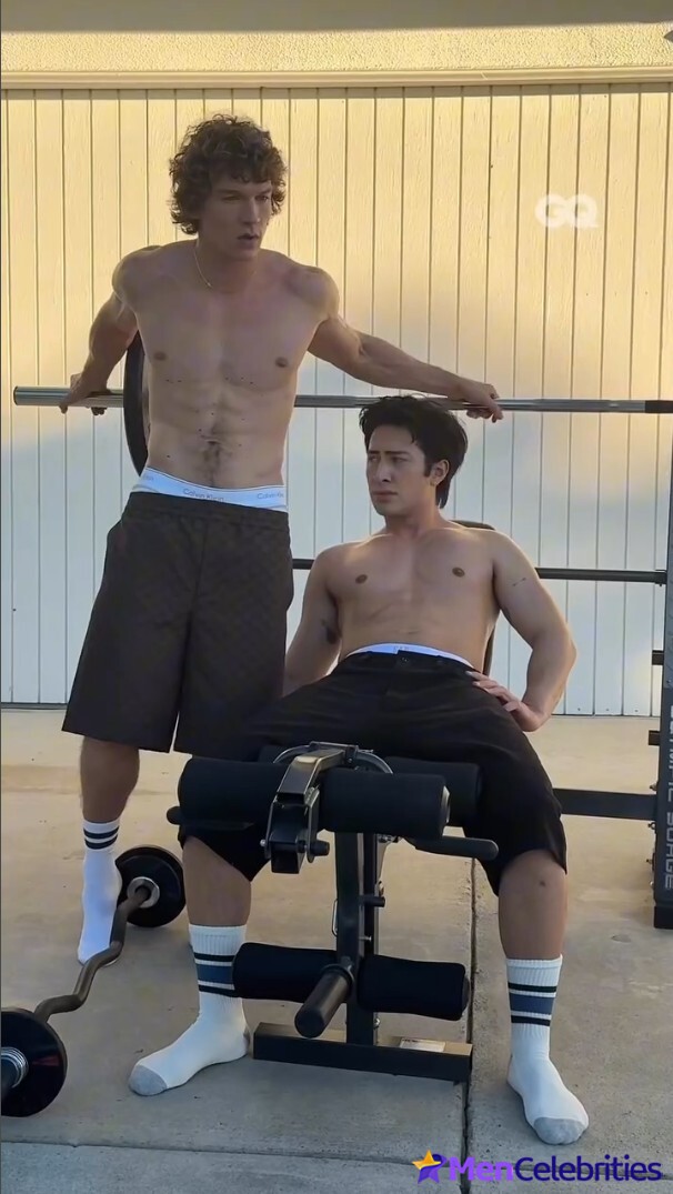 Connor Storrie and Hudson Williams shirtless in GQ