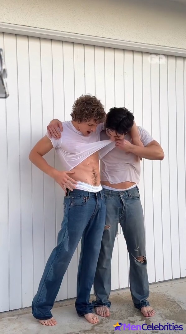 Connor Storrie and Hudson Williams shirtless in GQ