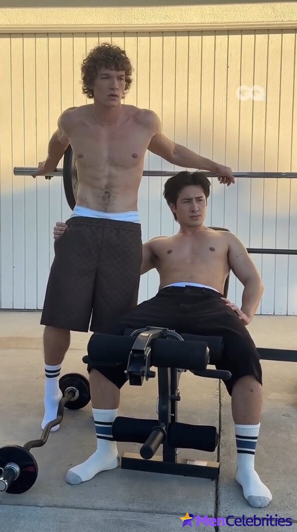 Connor Storrie and Hudson Williams shirtless in GQ