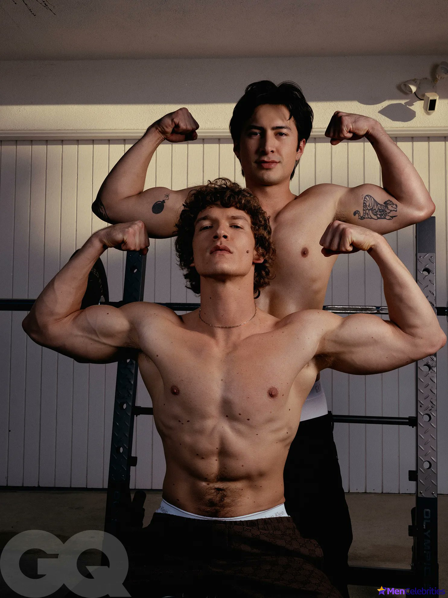 Connor Storrie and Hudson Williams shirtless in GQ