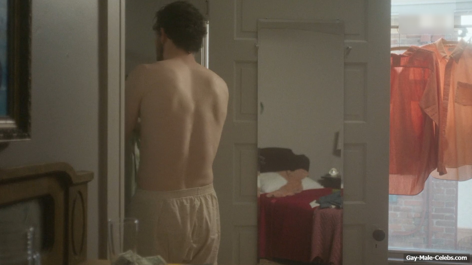 Josh O'Connor shirtless in The Mastermind