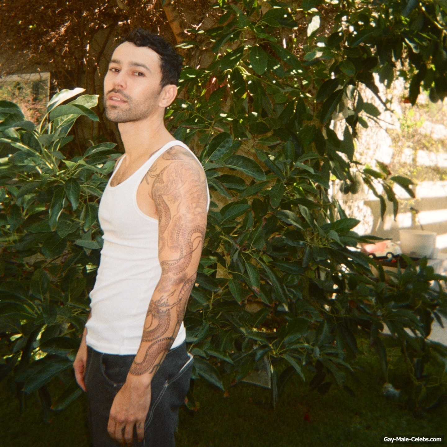 Max Schneider shirtless