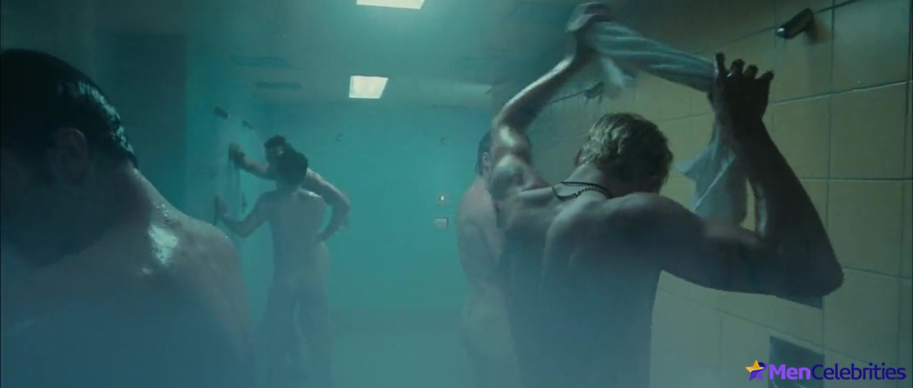 Toby Hemingway nude in shower