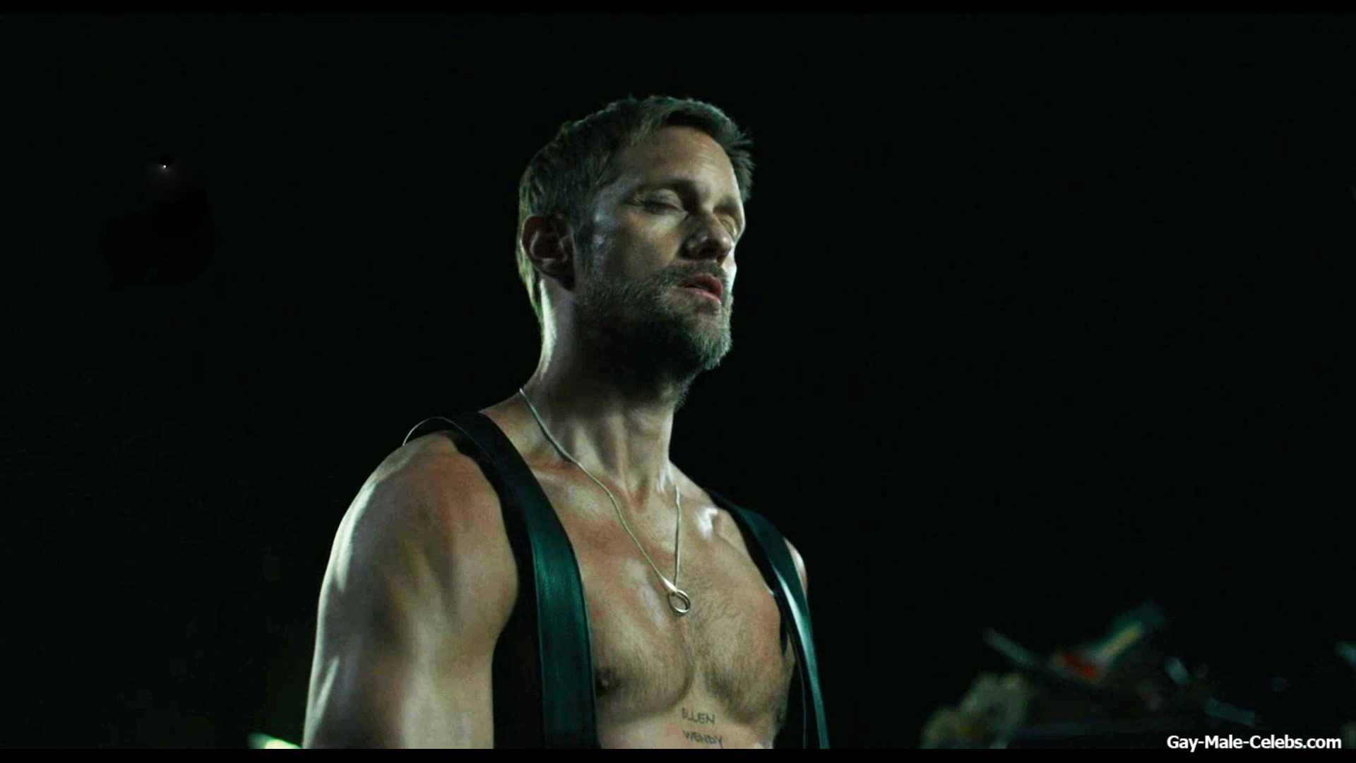 Alexander Skarsgard and Harry Melling Blowjob Scene in Pillion